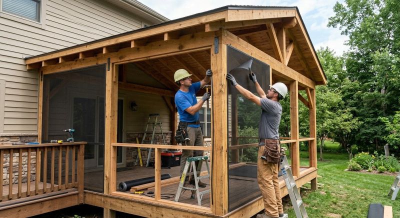 Enclosed Porch Construction in Charlotte, NC