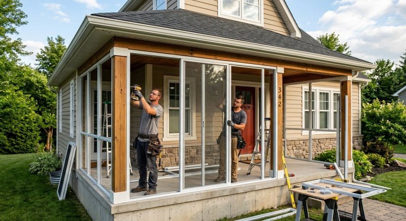 Porch Enclosure Installation in Dallas, TX